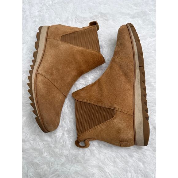 Sorel Harlow Chelsea Boots Camel Brown Suede Waterproof fall winter Women’s 8 - Picture 4 of 16